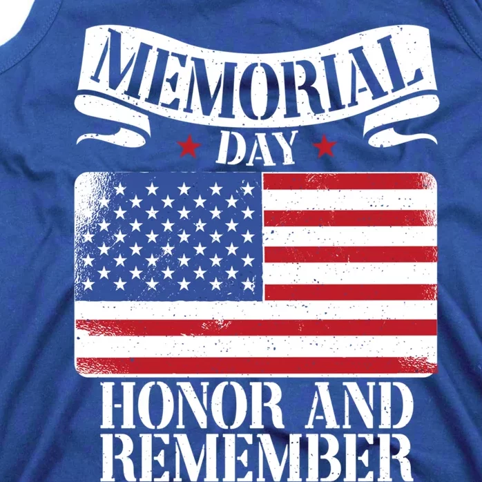 Memorial Day Honor And Remember American Flag Cool Gift Tank Top