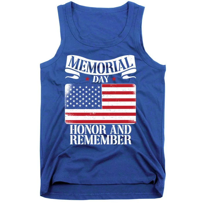 Memorial Day Honor And Remember American Flag Cool Gift Tank Top