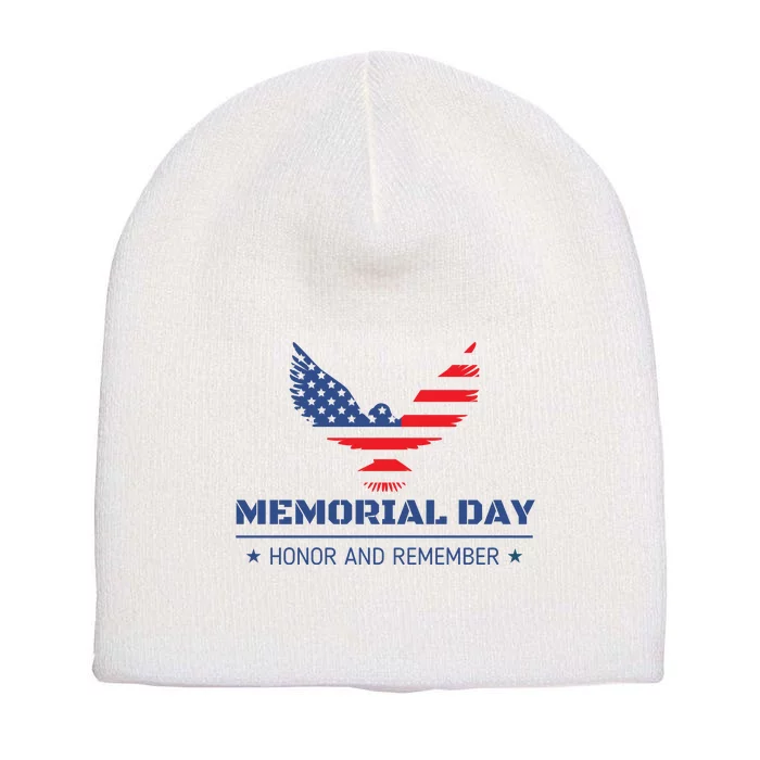 Memorial Day Honor And Remember Short Acrylic Beanie