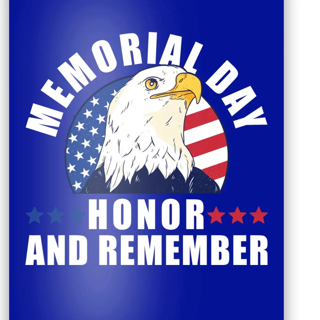 Memorial Day Honor And Remember Bald Eagle Patriotic Gift Poster