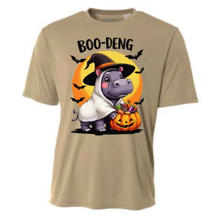 Moo Deng Halloween Boo Deng Costume Moodeng Hippo Cooling Performance Crew T-Shirt