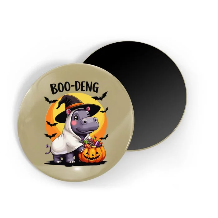 Moo Deng Halloween Boo Deng Costume Moodeng Hippo Magnet