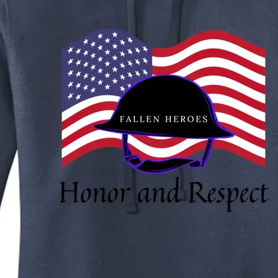 Memorial Day Honor And Respect Our Fallen Heroes Great Gift Women's Pullover Hoodie