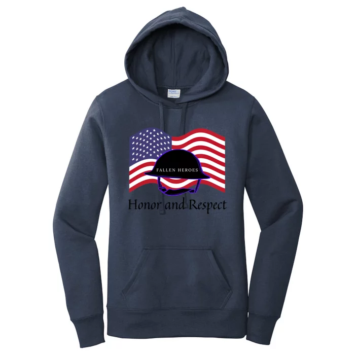 Memorial Day Honor And Respect Our Fallen Heroes Great Gift Women's Pullover Hoodie