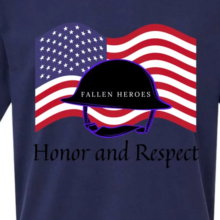 Memorial Day Honor And Respect Our Fallen Heroes Great Gift Sueded Cloud Jersey T-Shirt