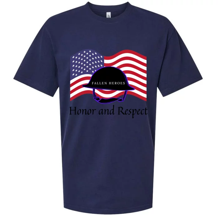 Memorial Day Honor And Respect Our Fallen Heroes Great Gift Sueded Cloud Jersey T-Shirt