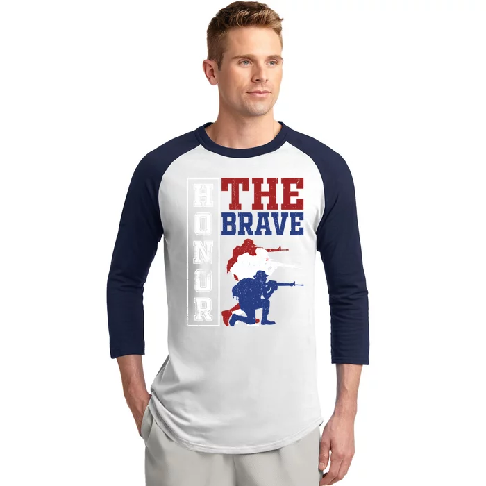 Memorial Day Honor The Brave Military Veterans Gift Baseball Sleeve Shirt