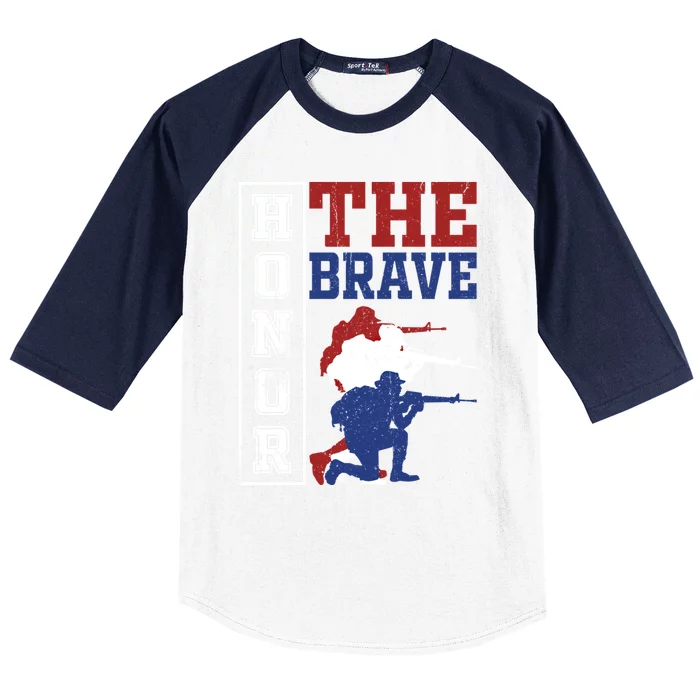 Memorial Day Honor The Brave Military Veterans Gift Baseball Sleeve Shirt