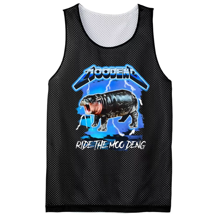 Moo Deng Hippo Ride The Moo Deng Mesh Reversible Basketball Jersey Tank