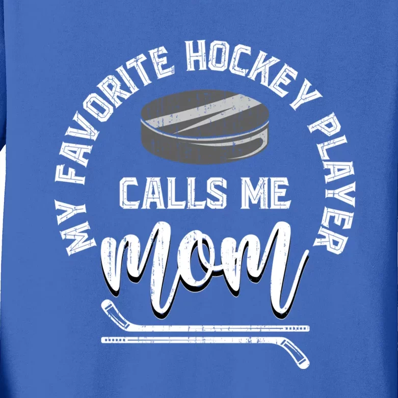 Mothers Day Hockey Fan Hockey Player Mom Sport Hockey Gift Kids Long Sleeve Shirt