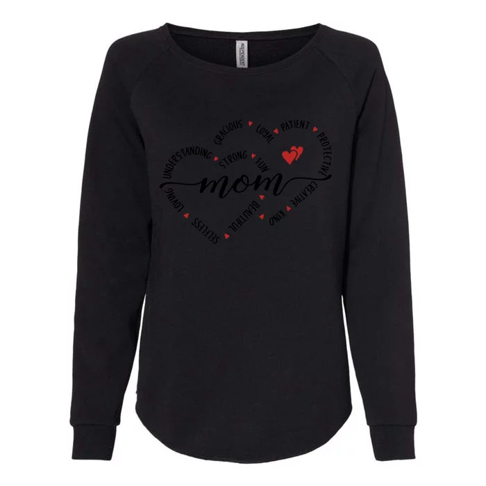 Mom Duel Heart Strong Kind Mom Gift For Happy Mother's Day Womens California Wash Sweatshirt