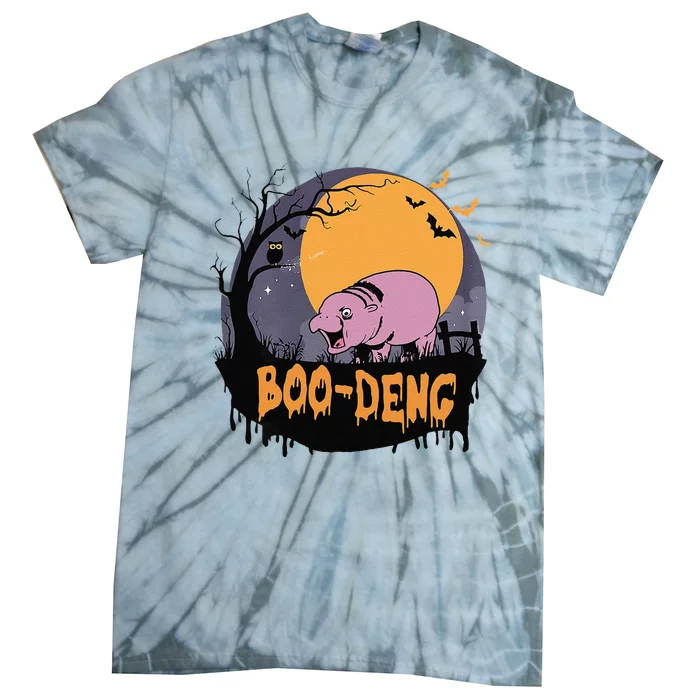 Moo Deng Halloween Boo Deng Halloween Tie-Dye T-Shirt