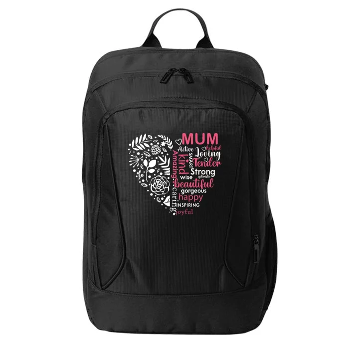 MotherS Day Heartfelt Words Artwork City Backpack