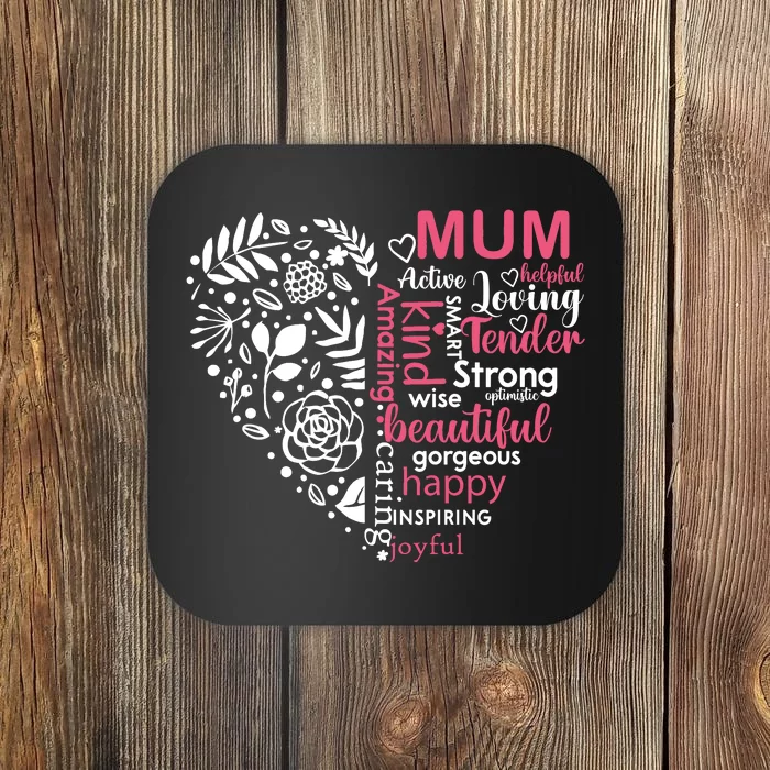 MotherS Day Heartfelt Words Artwork Coaster