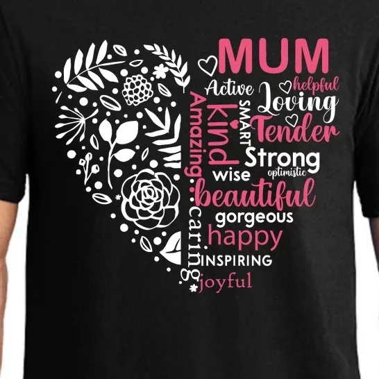 MotherS Day Heartfelt Words Artwork Pajama Set