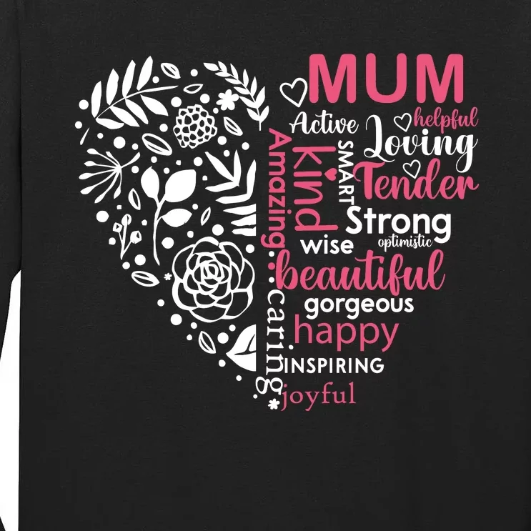 MotherS Day Heartfelt Words Artwork Tall Long Sleeve T-Shirt