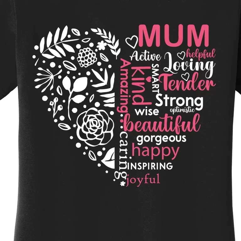 MotherS Day Heartfelt Words Artwork Women's T-Shirt