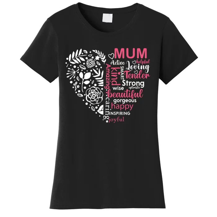 MotherS Day Heartfelt Words Artwork Women's T-Shirt