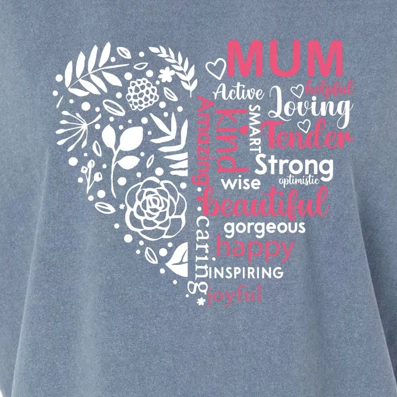 MotherS Day Heartfelt Words Artwork Garment-Dyed Women's Muscle Tee