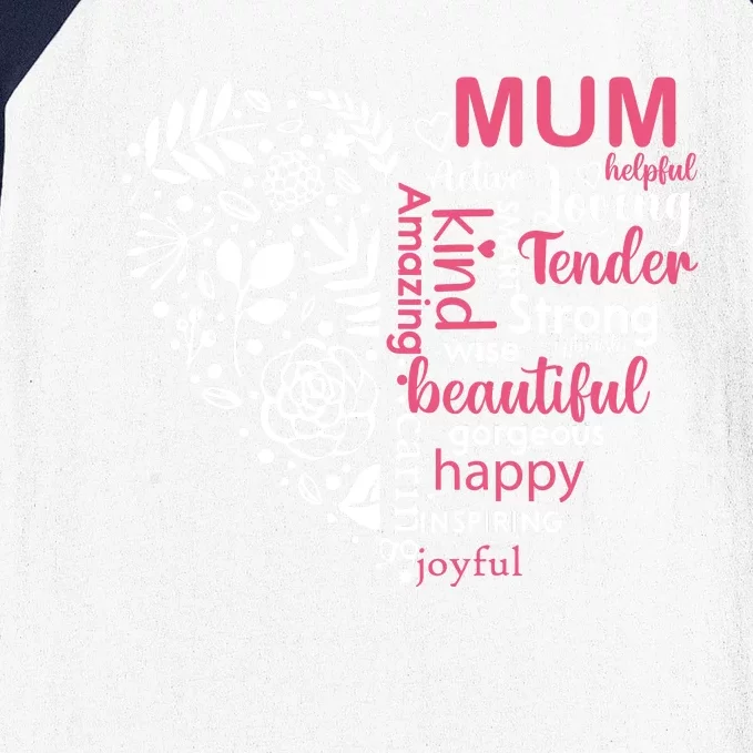 MotherS Day Heartfelt Words Artwork Baseball Sleeve Shirt