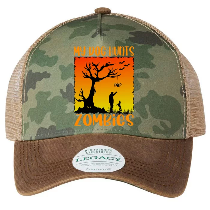 My Dog Hunts Zombies Halloween Legacy Tie Dye Trucker Hat