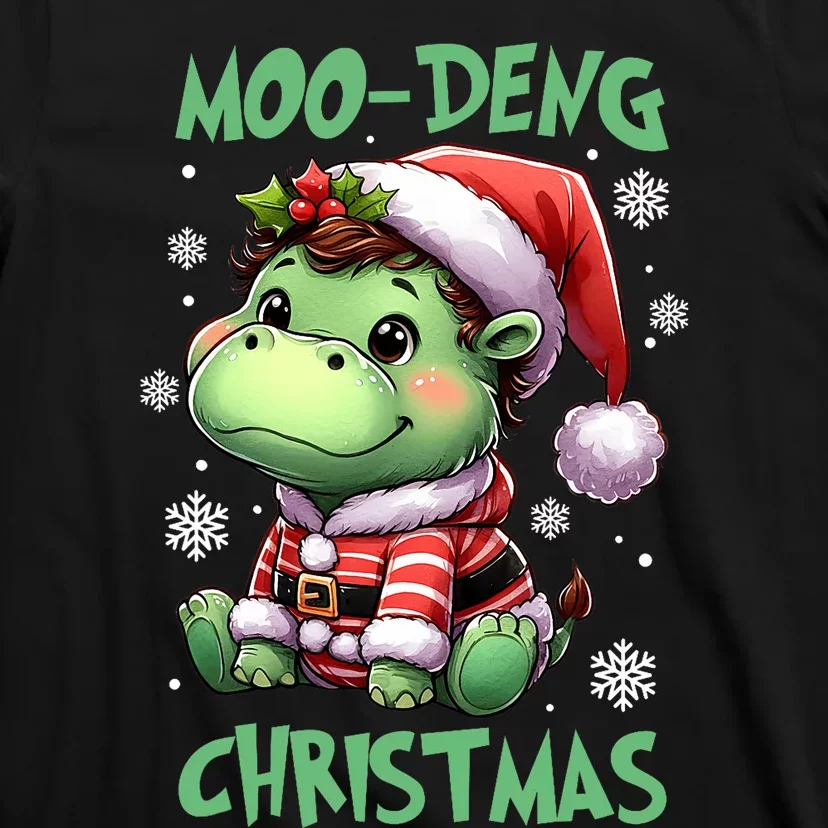 Moo Deng Hippo Baby Pigmy Moodeng Chrismats Zoo Family T-Shirt