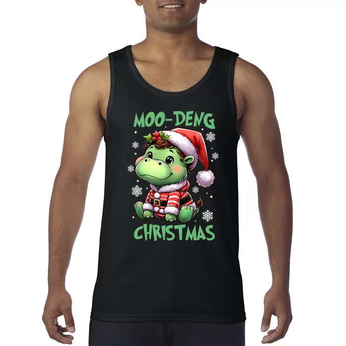 Moo Deng Hippo Baby Pigmy Moodeng Chrismats Zoo Family Tank Top