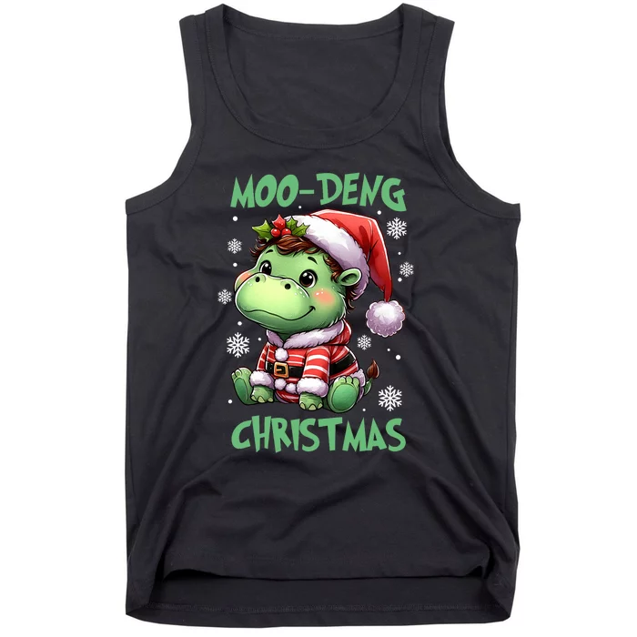 Moo Deng Hippo Baby Pigmy Moodeng Chrismats Zoo Family Tank Top