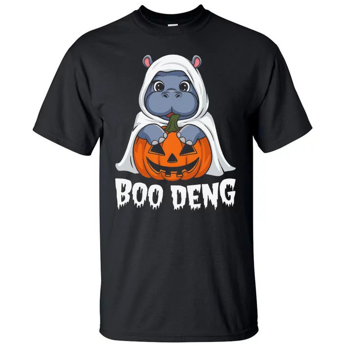 Moo Deng Halloween Cute Baby Pygmy Hippo Bouncy Pig Tall T-Shirt