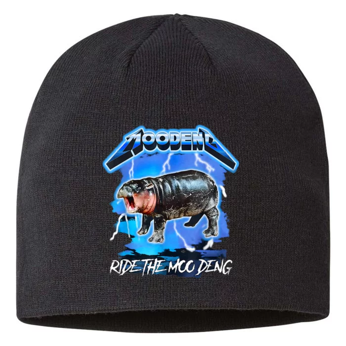 Moo Deng Hippo Ride The Moo Deng 8 1/2in Sustainable Knit Beanie