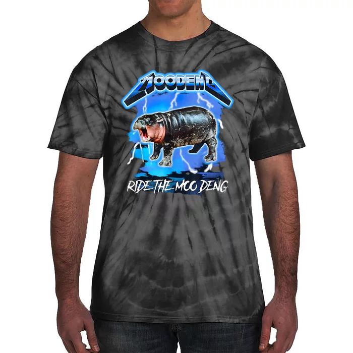 Moo Deng Hippo Ride The Moo Deng Tie-Dye T-Shirt