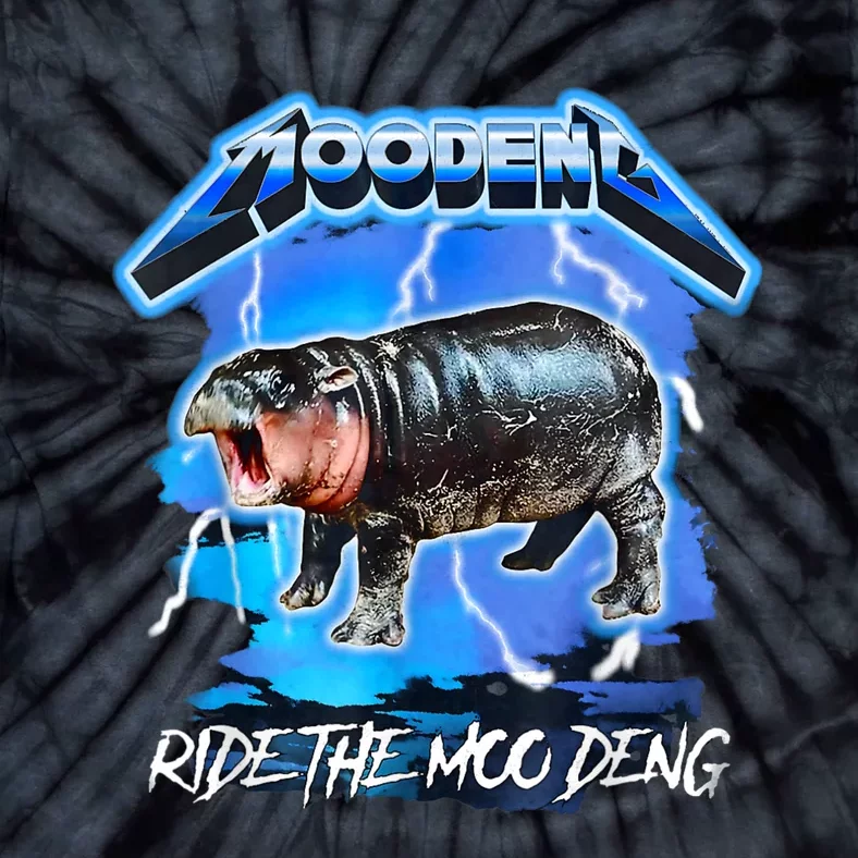 Moo Deng Hippo Ride The Moo Deng Tie-Dye T-Shirt