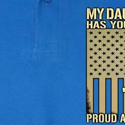 My Daughter Has Your Back Cute Gift Proud Army Dad Military Father Great Gift Softstyle Adult Sport Polo