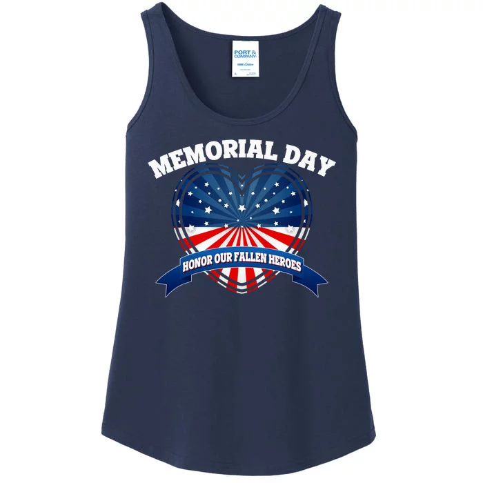 Memorial Day Honor Our Fallen Heroes Ladies Essential Tank