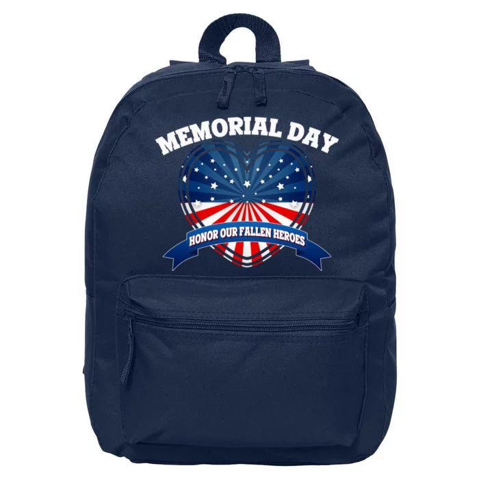 Memorial Day Honor Our Fallen Heroes 16 in Basic Backpack