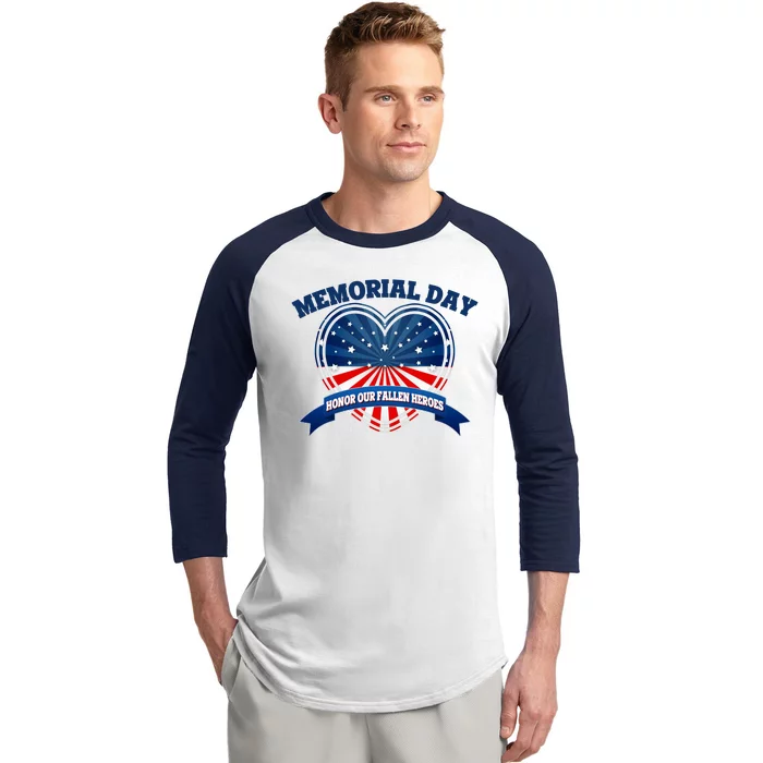 Memorial Day Honor Our Fallen Heroes Baseball Sleeve Shirt