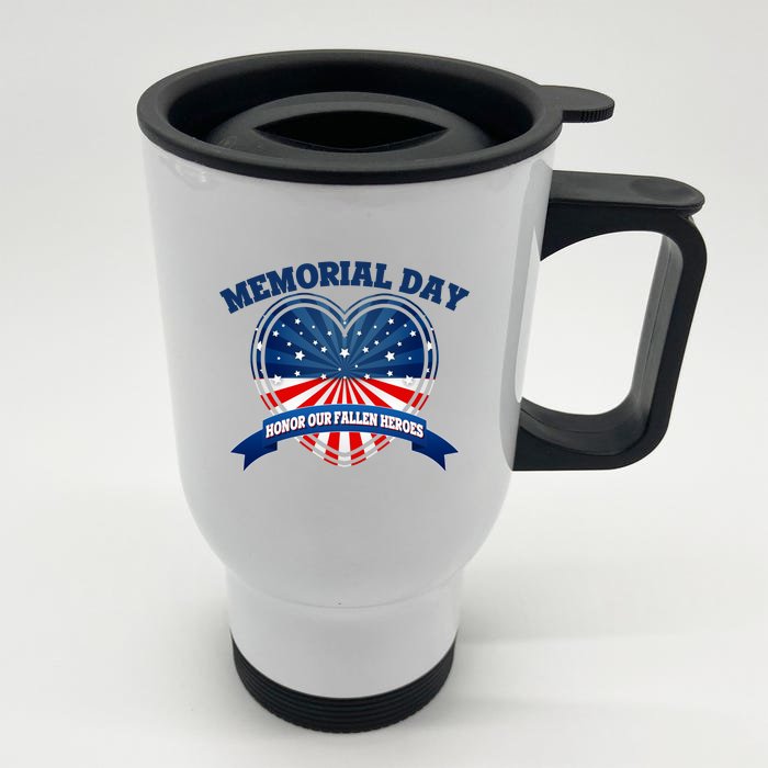 Memorial Day Honor Our Fallen Heroes Front & Back Stainless Steel Travel Mug