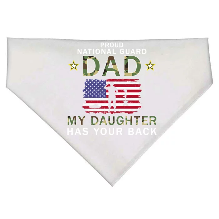 My Daughter Has Your Backcute Giftproud National Guard Dad Army Gift USA-Made Doggie Bandana