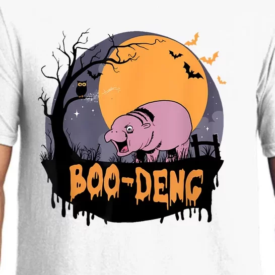 Moo Deng Halloween Boo Deng Halloween Pajama Set