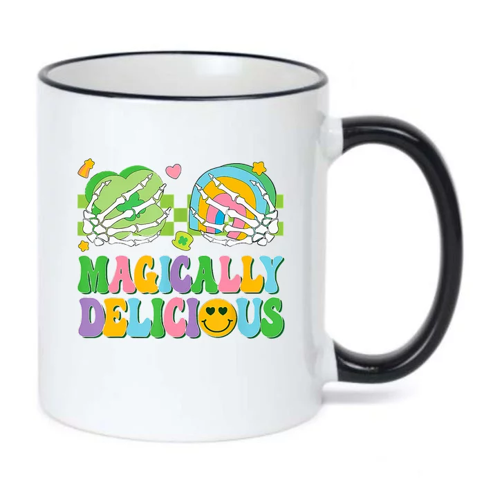 Magically Delicious Hippie St Patrick's Day Skeleton Charms Black Color Changing Mug