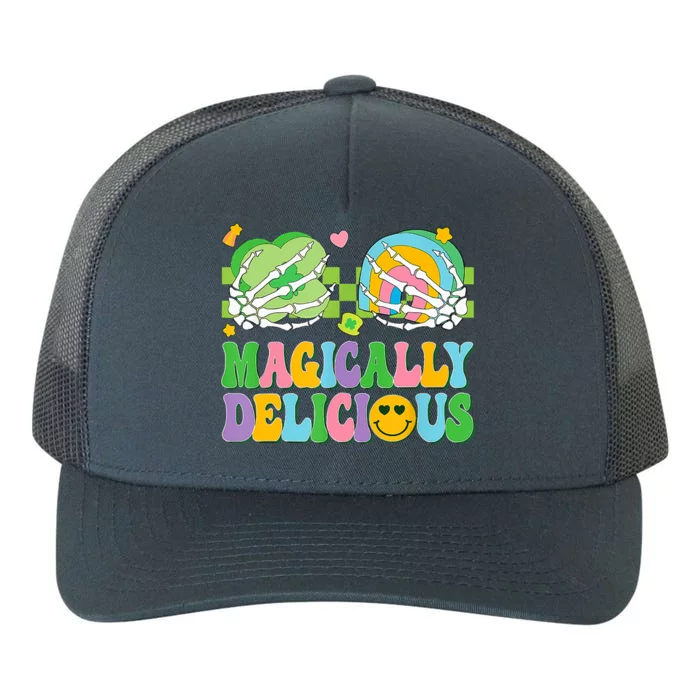 Magically Delicious Hippie St Patrick's Day Skeleton Charms Yupoong Adult 5-Panel Trucker Hat