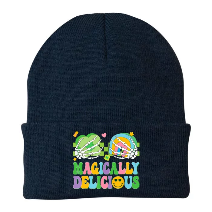 Magically Delicious Hippie St Patrick's Day Skeleton Charms Knit Cap Winter Beanie