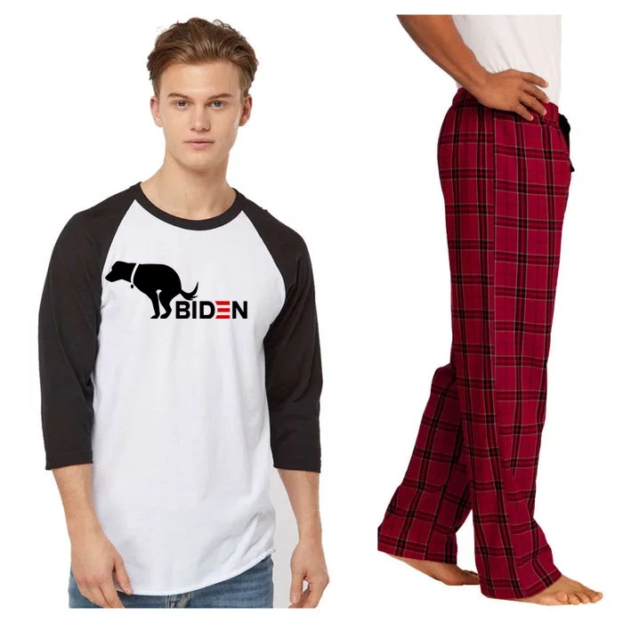 My Dog Hates Biden Funny Anti Biden Raglan Sleeve Pajama Set