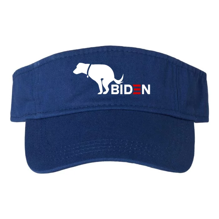 My Dog Hates Biden Funny Anti Biden Valucap Bio-Washed Visor