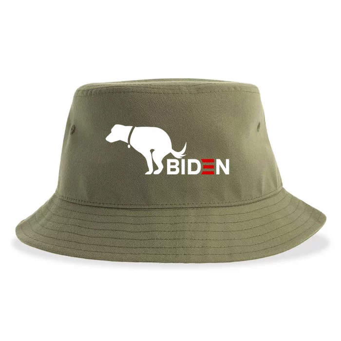 My Dog Hates Biden Funny Anti Biden Sustainable Bucket Hat