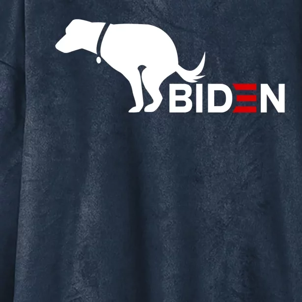 My Dog Hates Biden Funny Anti Biden Hooded Wearable Blanket