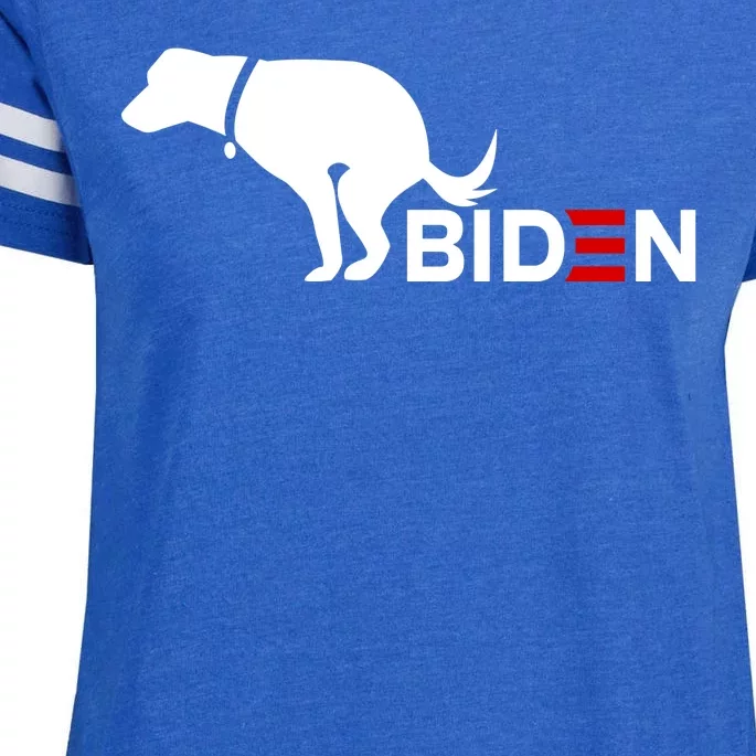 My Dog Hates Biden Funny Anti Biden Enza Ladies Jersey Football T-Shirt