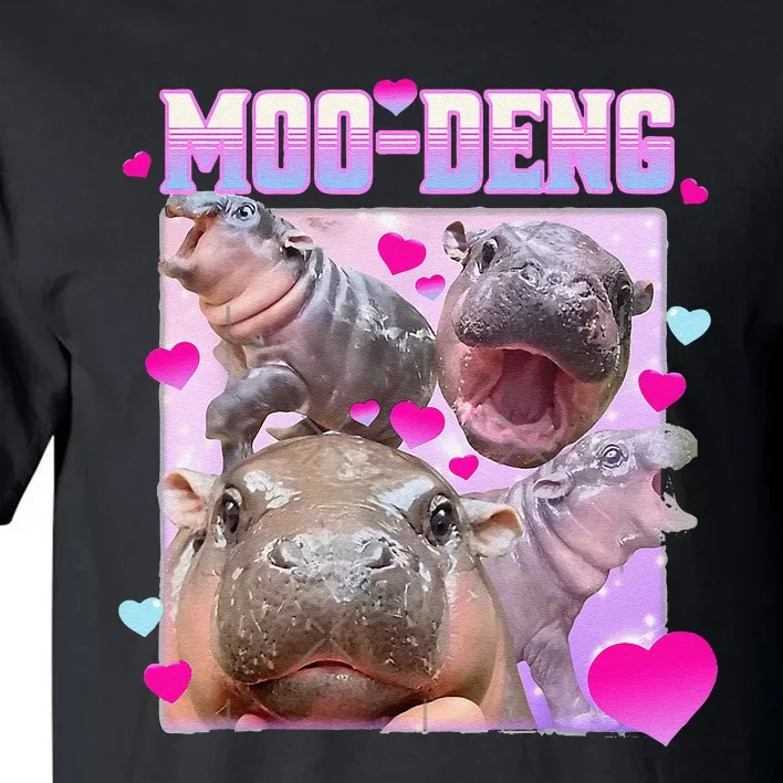 Moo Deng Hippo Baby Pygmy Funny Gift Tall T-Shirt