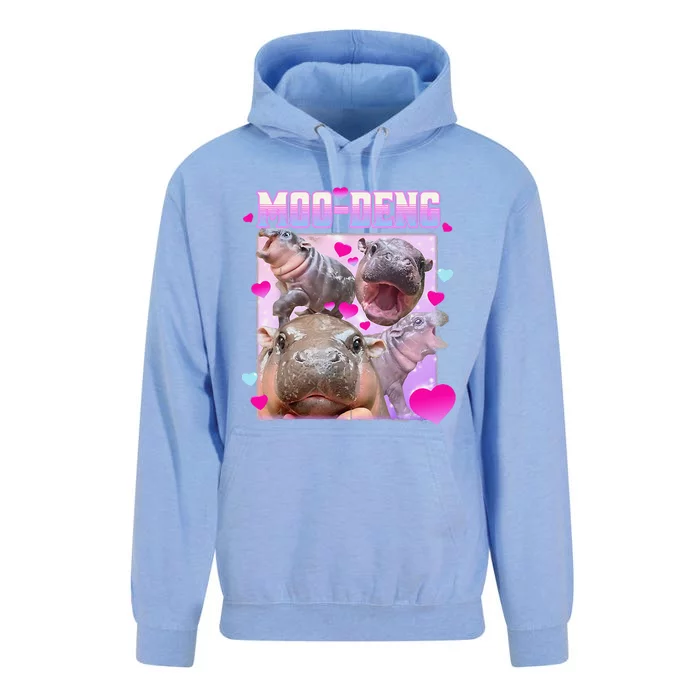 Moo Deng Hippo Baby Pygmy Funny Gift Unisex Surf Hoodie