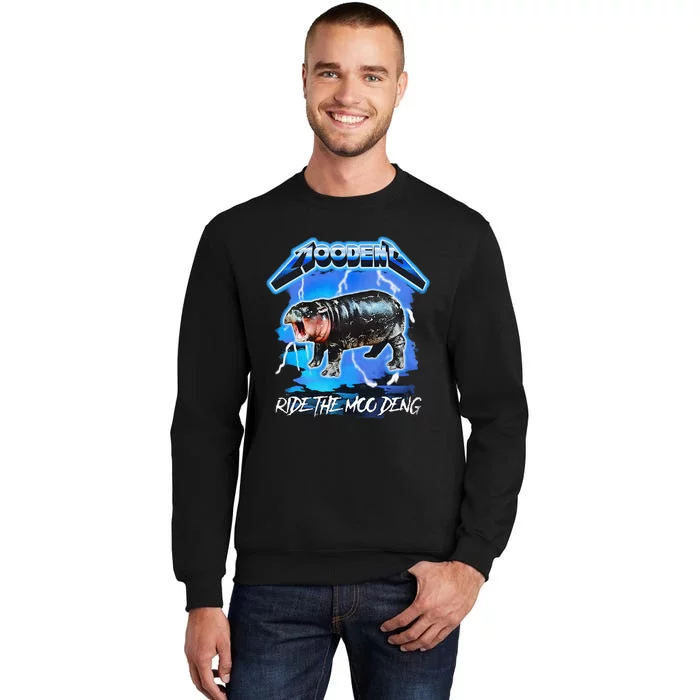 Moo Deng Hippo Ride The Moo Deng Gift Sweatshirt